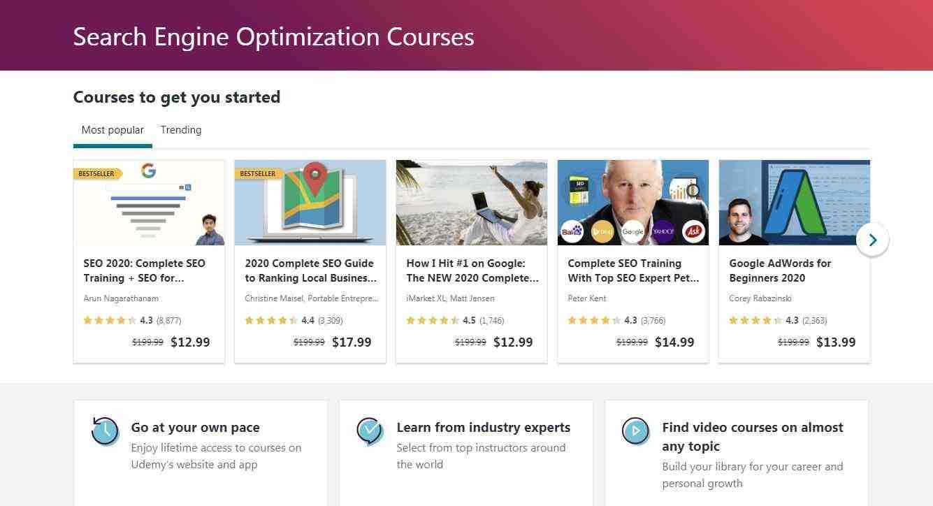 Top 5 Free and Paid SEO Courses and Certificates