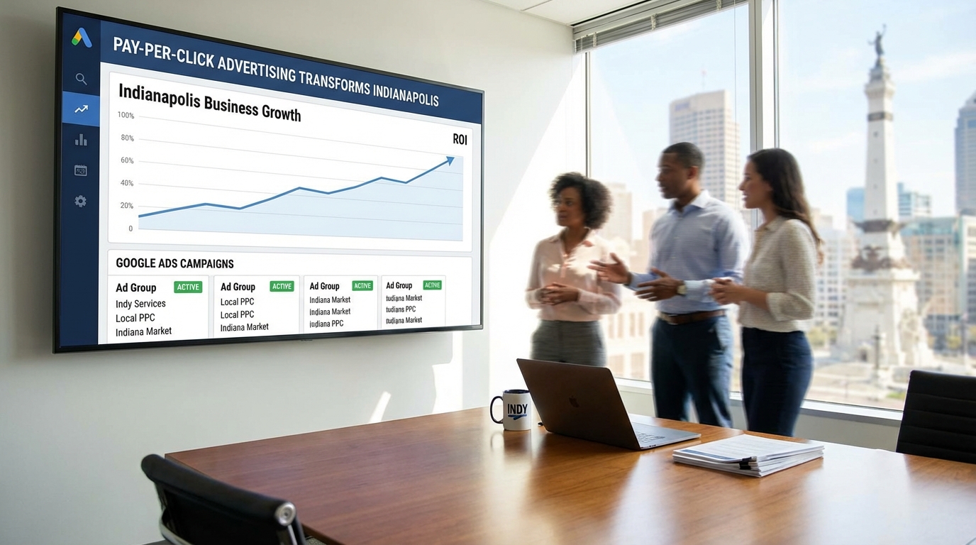 Indianapolis business growth with Google Ads PPC. Indiana digital marketing.